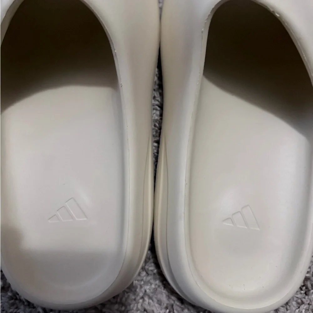 Adidas Kids Off-White Slippers